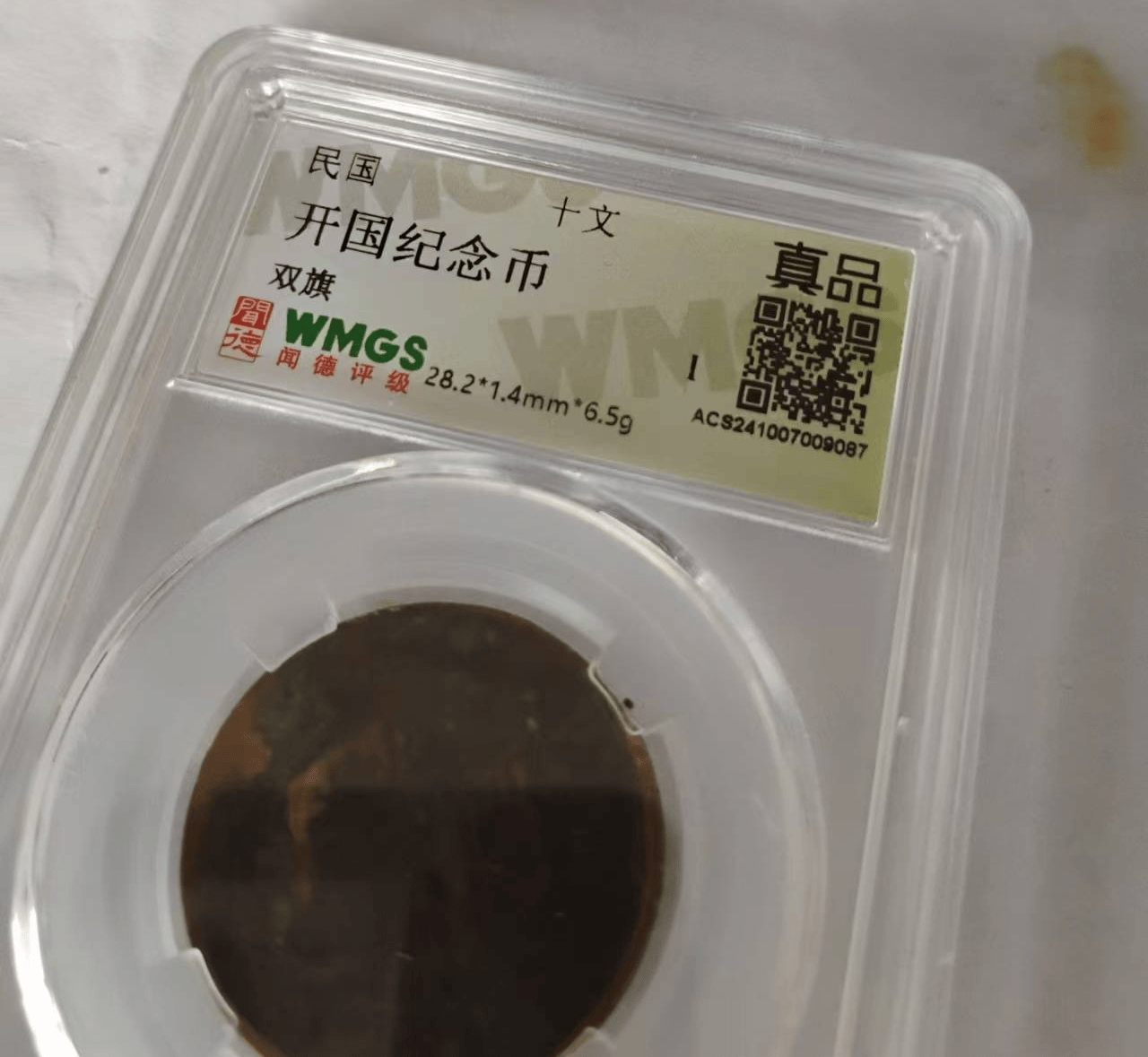 开国纪念币《十文双旗币》